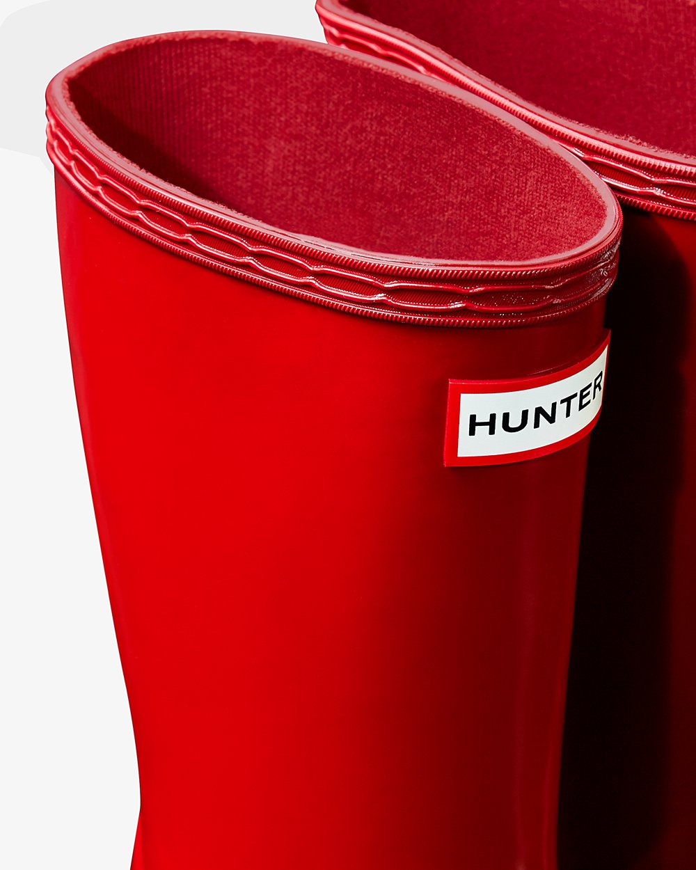 Kids Rain Boots - Hunter Original First Classic Gloss (96SWYHPBE) - Red